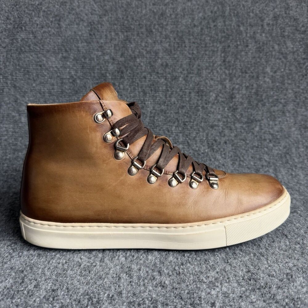 Magnanni Brando 18604 Cognac Leather High Top Sneaker Boots Sz 9M Made In Spain